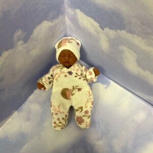 Floral hedgehog sleeper and hat - fits my mini baby by Zuru